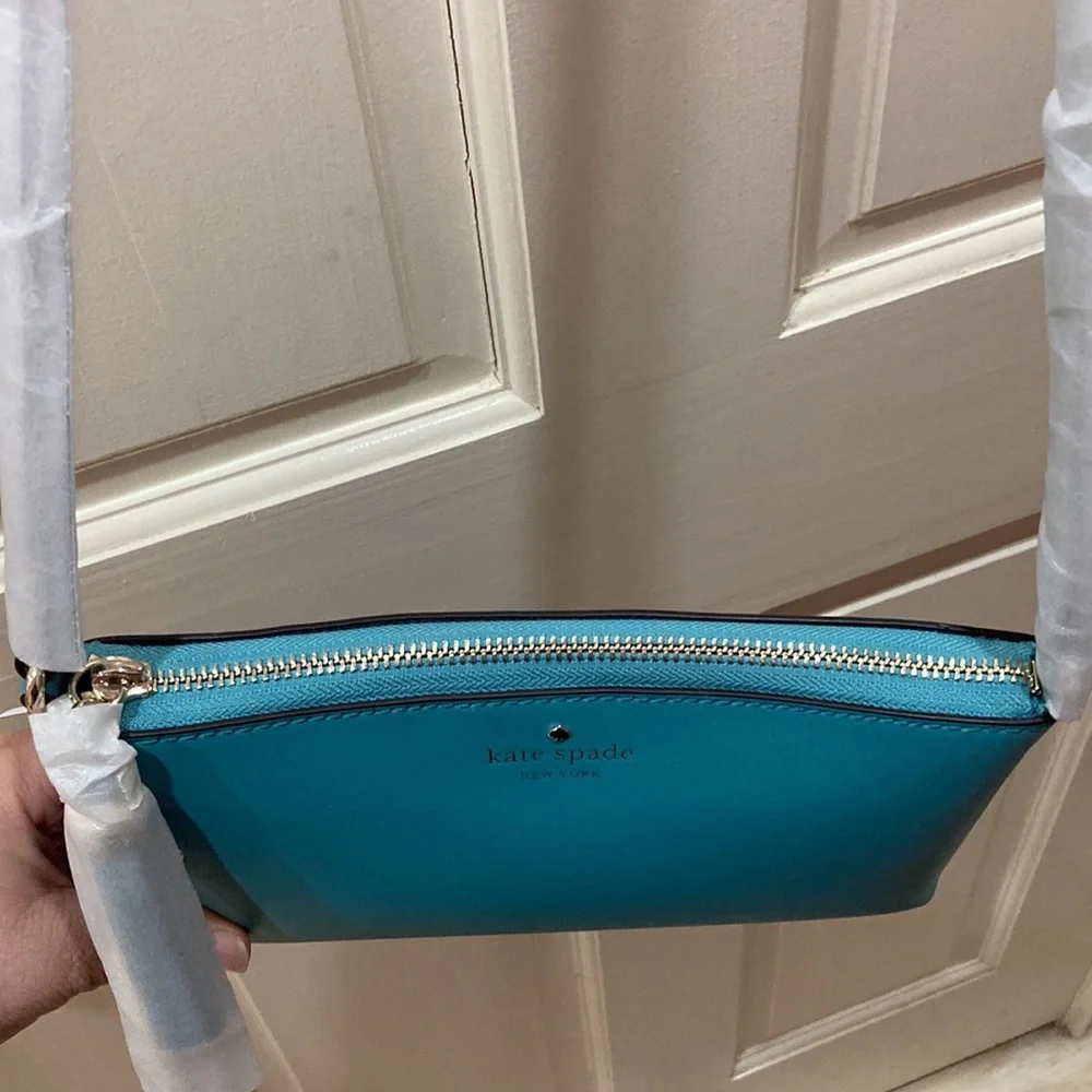 NWT Kate Spade Amy Ivy Street Tassel Stone Blue Crossbody Purse Bag - Picture 4 of 15
